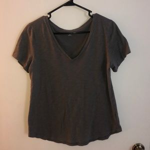 Gray V-neck top